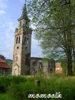 Widok ruin kocioa ewangelickiego